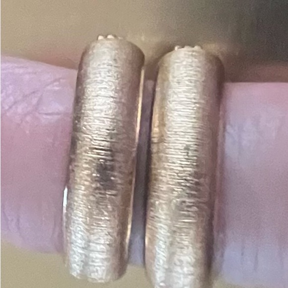 Vintage classic Monet Gold Plated Hoop Clip On Earrings, 1980's, 3/4” diameter. - Picture 7 of 7